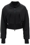 Dolce & Gabbana Women Short Duchesse Bomber Jacket In Black