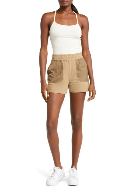 Outdoor Voices Organic Cotton & Modal Blend Shorts In Elmwood