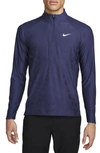 Nike Tour Slim-fit Dri-fit Adv Half-zip Golf Top In Blue
