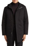 Hart Schaffner Marx Bryce Technical All Weather Water Resistant Coat In Black