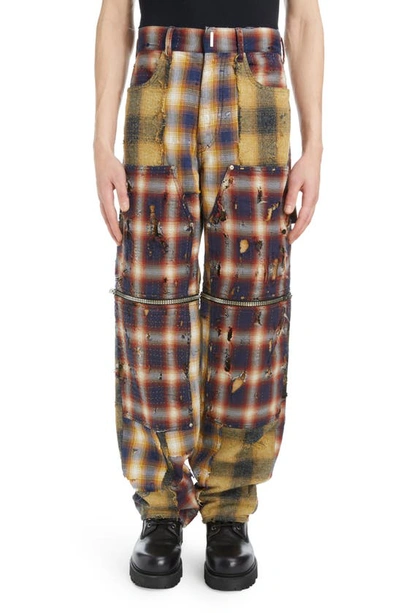 Givenchy Zip Off Carpenter Denim Trousers In Multicolor