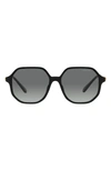 Swarovski Octagon Frame Sunglasses In Black