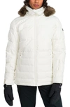 ROXY QUINN DURABLE WATER REPELLENT SNOW JACKET WITH FAUX FUR HOOD