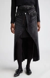 Junya Watanabe Skirt  Capsule Levis In Gray X Black