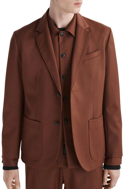 Rag & Bone Shift Wool Blend Twill Sport Coat In Soil