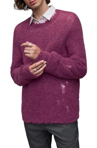 Allsaints Bleaker Relaxed Fit Sweater In Pink