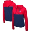 Colosseum Women's  Red, Navy Gonzaga Bulldogs Aidan Lightweight 1/4-zip Hoodie In Red