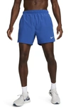 Nike Challenger Men's Dri-fit Brief-lined 5" Running Shorts In Blue