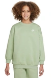 Nike Sportswear Club Fleece Big Kids' (girls') Oversized Sweatshirt In Green