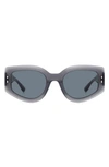 Isabel Marant Women's Transparent Gray Squared Cat-eye Sunglasses In Grey