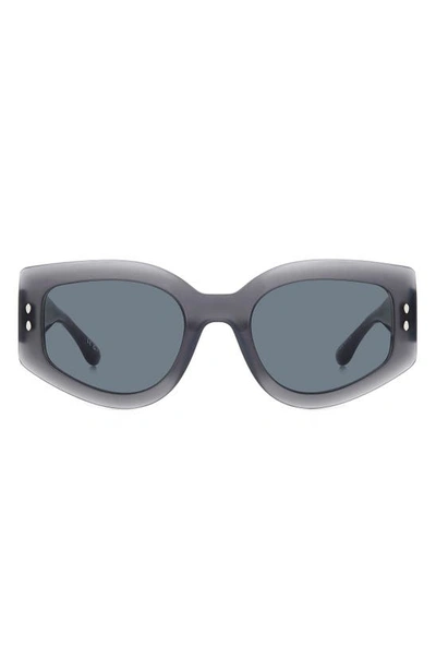 Isabel Marant Women's Transparent Gray Squared Cat-eye Sunglasses In Grey