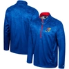 Colosseum Royal Kansas Jayhawks The Machine Half-zip Jacket In Royal