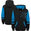 Outerstuff Preschool Black Carolina Panthers Stadium Color Block Full-zip Hoodie In Black