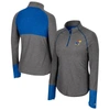 Colosseum Black Kansas Jayhawks Morningside Sleeve Hit Raglan Quarter-zip Top In Black