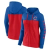 FANATICS FANATICS BRANDED ROYAL/RED CHICAGO CUBS CITY TIES HOODIE FULL-ZIP SWEATSHIRT