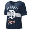 STARTER STARTER NAVY DETROIT TIGERS COOPERSTOWN COLLECTION RECORD SETTER CROP TOP