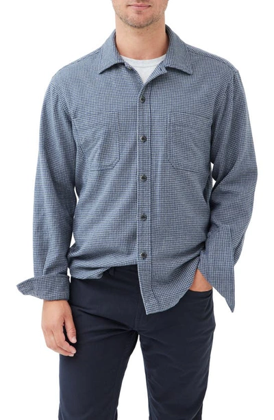 Rodd & Gunn Pentland Hills Puppytooth Flannel Button-up Shirt In Bluesteel