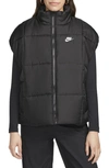 Nike Sportswear Classic Water Repellent Therma-fit Loose Puffer Vest In Black