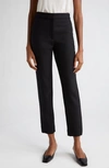 ADAM LIPPES HIGH WAIST DOUBLE FACE STRETCH WOOL ANKLE PANTS