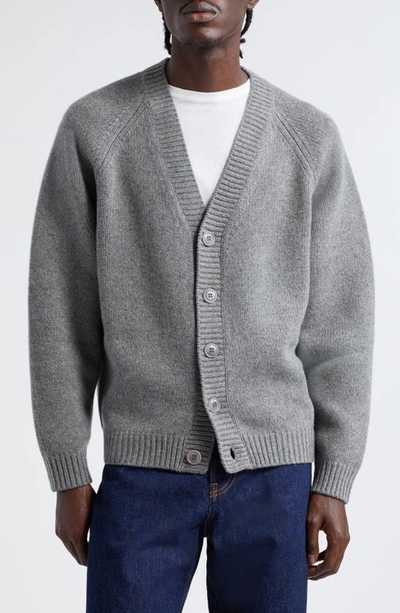 Kenzo Logo Cardigan In Grey