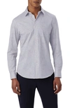Bugatchi James Ooohcotton® Marble Print Button-up Shirt In White/ Magenta