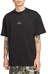 Nike All Conditions Gear Lung Embroidered T-shirt In Black/ Light Smoke Grey/ White