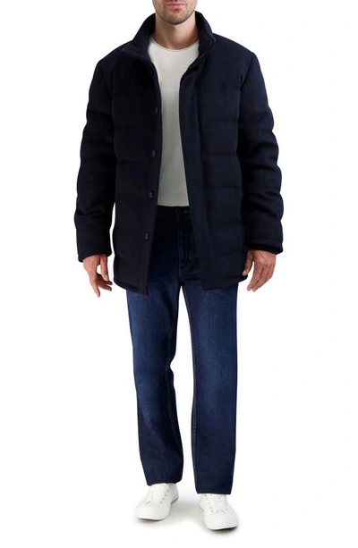 Cole Haan Quilted Down Jacket In Navy