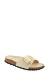 Birkenstock Madrid Big Buckle Slide Sandal In White