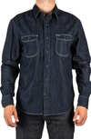 Hiroshi Kato The Brace Denim Button-up Shirt In Indigo