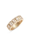 Set & Stones Bryn Cubic Zirconia Band Ring In Gold