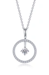 LAFONN SIMULATED DIAMOND LAB-CREATED BIRTHSTONE REVERSIBLE PENDANT NECKLACE