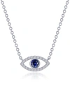 Lafonn Evil Eye Lab Created Sapphire & Simulated Diamond Pendant Necklace In Blue