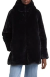 Save The Duck Bridget Reversible Faux Fur Jacket In Black