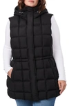 Bernardo Women's Plus-size Box Quilt Anorak Vest In Black
