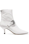 DORATEYMUR SALOON BUCKLED PATENT-LEATHER ANKLE BOOTS