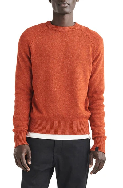 Rag & Bone Donegal Wool Blend Sweater In Rust Multi