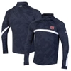 UNDER ARMOUR UNDER ARMOUR NAVY AUBURN TIGERS GAME DAY CAMO RAGLAN QUARTER-ZIP TOP