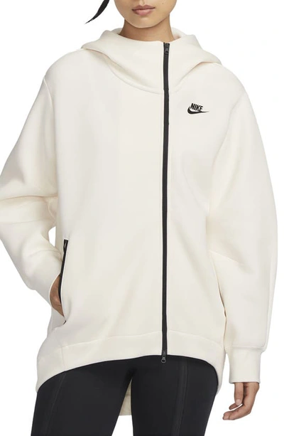 Nike Women's  Sportswear Tech Fleece Oversized Full-zip Hoodie Cape In Brown