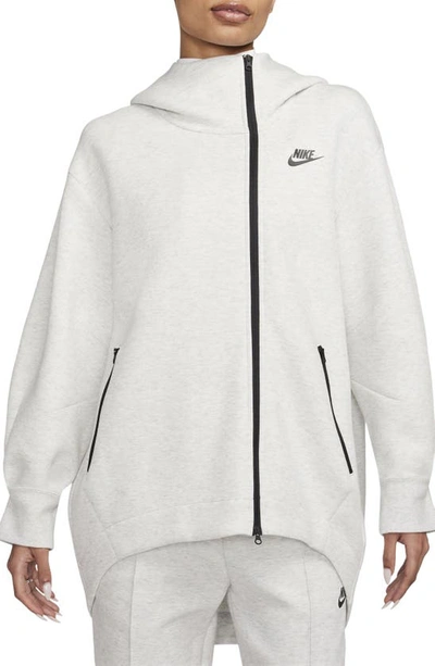 Nike Women's  Sportswear Tech Fleece Oversized Full-zip Hoodie Cape In Grey
