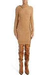 ISABEL MARANT MARINA SNAP DETAIL LONG SLEEVE SWEATER DRESS