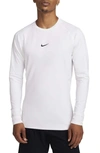 Nike Dri-fit Pro Warm Long Sleeve T-shirt In White