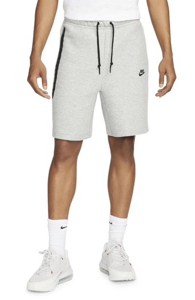 Nike Tech Fleece Sweat Shorts In Dark Grey Heather/ Black