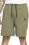 Nike Men's  Sportswear Tech Fleece Shorts In Green