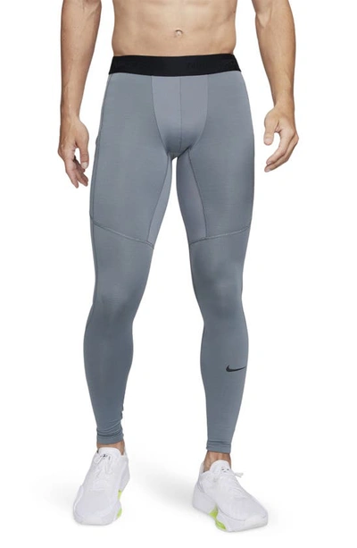Nike Pro Warm Dri-fit Tights In Grey