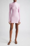 Coperni Pink High Neck Minidress In Pink