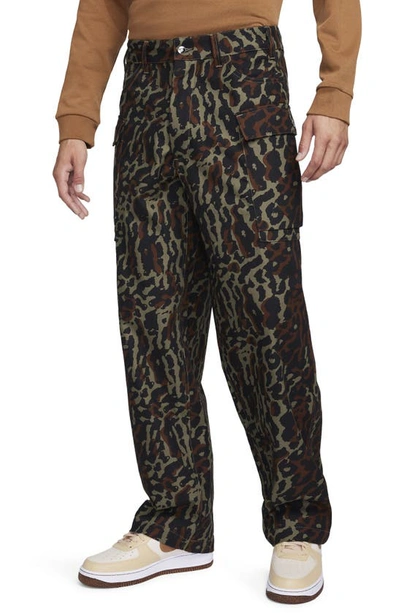 Nike Men's Life Allover Print Cargo Pants In Green