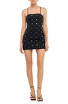 Endless Rose Sequin Floral Embellished Minidress In Black
