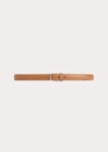 Totême Slim Grained-leather Trouser Belt Tan In Tan