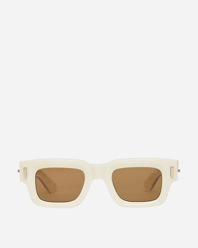 Akila Peace Ares Sunglasses Ivory / Brown In Beige
