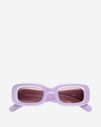 Akila Verve Inflated Sunglasses Lavender / Brown In Purple